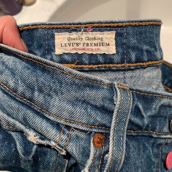 Levi's 501 S BUTTON YOUR FLY SKINNY WOMEN'S JEANS - Picture 7 of 9